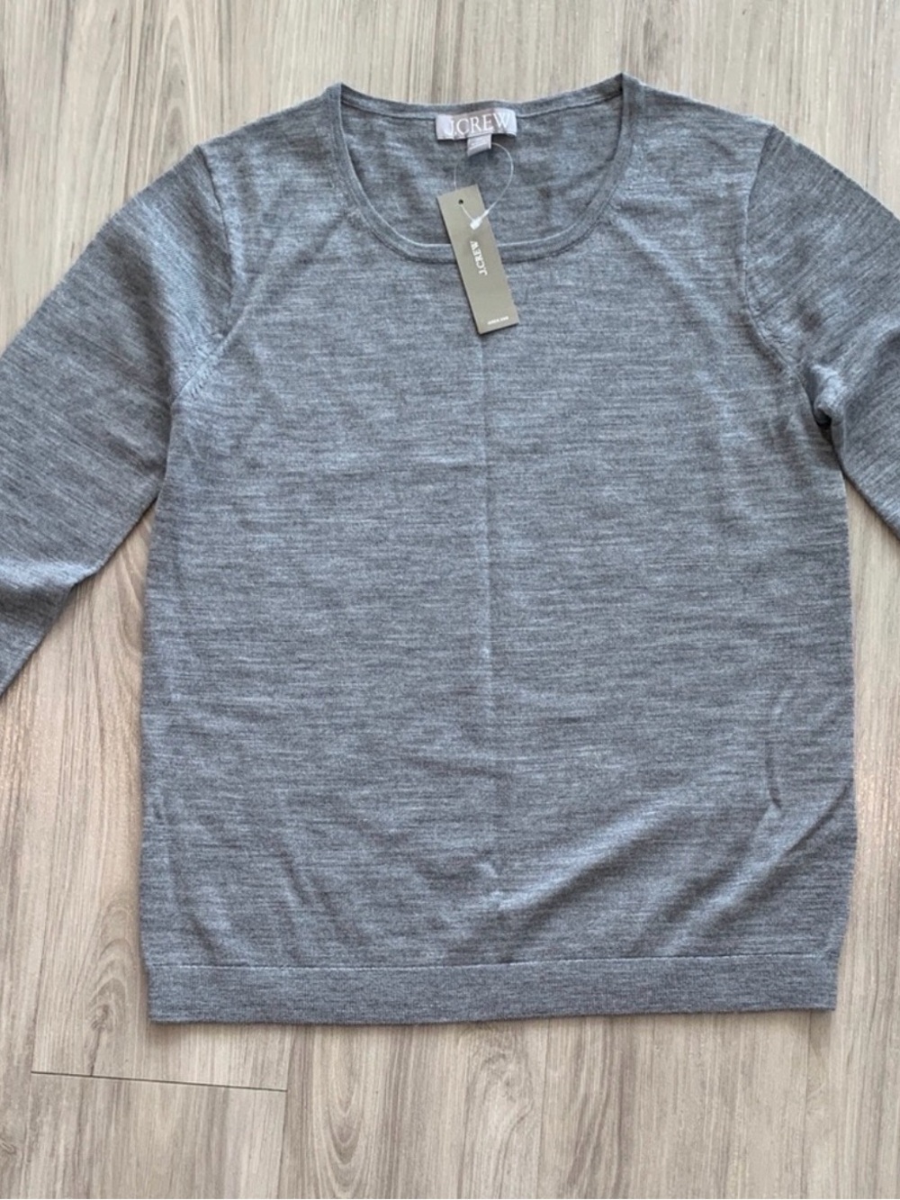 Quiet Luxury Minimalist Charcoal Grey Wool Sweater